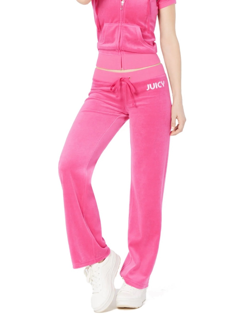 Juicy Couture Black Label Velour Track Pants in Color Marvista Pink BNWOT